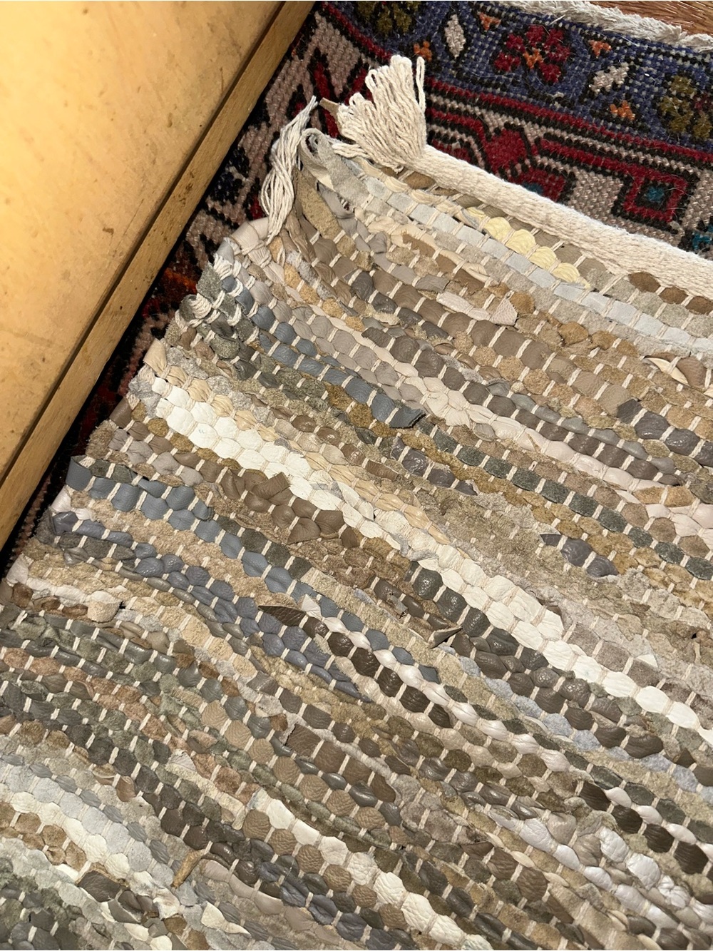 Pottery Barn Leather Rug-Beautiful! - Picture 6 of 8